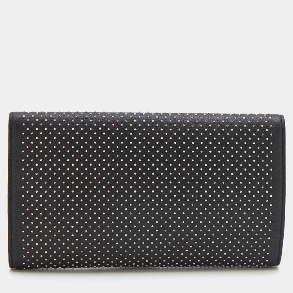 Jimmy Choo Pristine Clutch Black Leather Studded - Picture 4 of 10